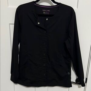 Purple Label by Healing Hands - Women's Black scrub jacket, size M